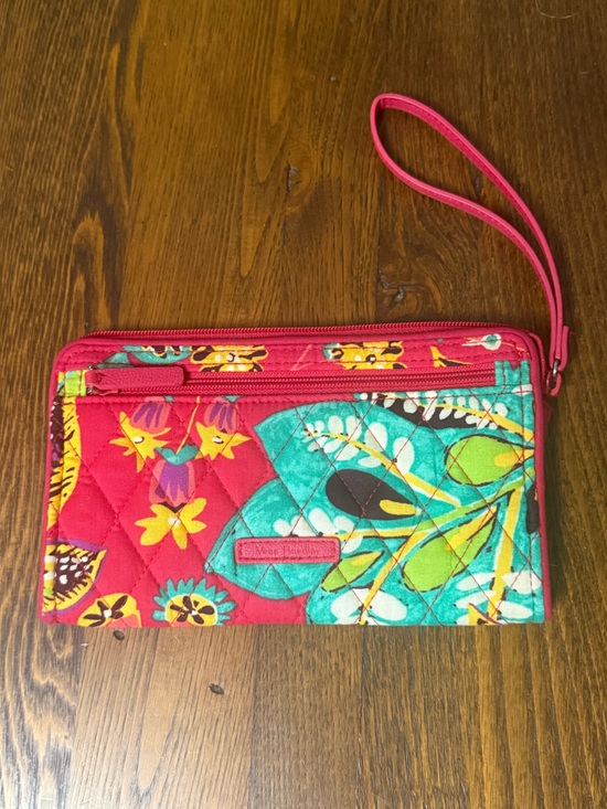 Vera Bradley Handbags - Vera Bradley zip-around quilted wristlet in a pink floral pattern